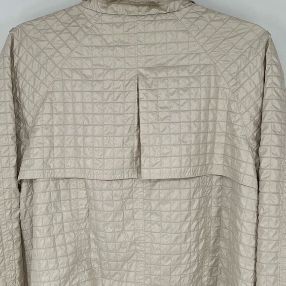 ZENERGY by CHICO'S Jacket Women's Size 1 Medium Beige Quilted Button Up Lined - Picture 8 of 10
